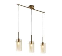 Duo III 3Lt Bar Pendant - Metallo bronzo e bicchiere da champagne