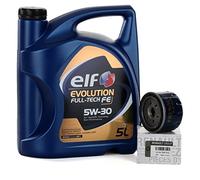Duo kit Tagliando - Elf Evolution Full Tech 5W-30 5 LTS + Filtro olio originale 8200768913