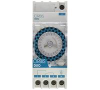 DUO QRD 120 V. INTERRUPTOR HORARIO ANALOGICO 2 MOD. DIARIO MANIOBRA 30 MN CON RESERVA >150 H.16(4) A