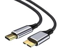 DUOBAGMA Cavo da USB C a Micro B per disco rigido intrecciato USB 3.0 tipo C maschio a micro B maschio per MacBook Toshiba Canvio