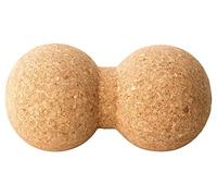 Duoball in sughero "Peanut", palla massaggiante a doppia sfera per la colonna vertebrale e le fasce, palla trigger, sciogliere le tensioni, trattamento dei punti doloranti, 100% sughero