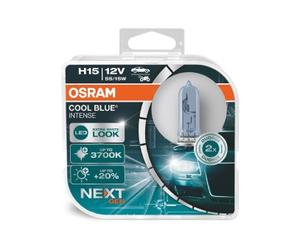 DuoBox Osram H15 12V 15/55W Cool Blue Intenso NextGen. 3700 K Fino a +100%