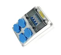 DUOCAI distributore di Corrente da Parete Distributore di energia da Costruzione Montato a Parete Dotato di 4 Prese Adatte Sia for Ambienti Interni Che Esterni