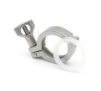 DUOCAI Morsetti a Tre ghiere in Acciaio Inossidabile sani Raccordo for Tubi Sanitari in Acciaio Inossidabile 304 Tri Clamp da 1,5" 2" 2,5" 3" 4" Ghiera da 25,4/50,5/64/77,5/106/119 mm(1pc,K25.4)