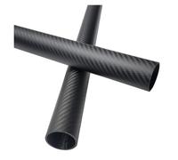 DUOCAI Tubo in fibra di carbonio 3K 2 pezzi 500 mm di lunghezza OD27 28 29 30 31 32 33 mm Tubo in carbonio cavo lucido e opaco Fibra di carbonio ad alta resistenza
