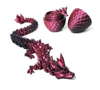 DUOCIYUAN Uovo di drago stampato 3D, giocattolo drago a sorpresa nell'uovo per adulti, bambini, regalo mobile drago, statuette per il giorno di Natale, decorazione da scrivania (nero)