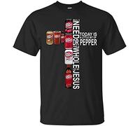 DUOduoAi all I Need Today A Little Bit of Dr Pepper And A Whole Lot of Jesus Shirt T - Shirt for Men Size L