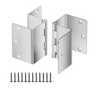 Duoduolaili 3.5 Inches Expandable Door Hinges Offset Hinges Pivot Door Hardware Swing Clear Hinge, Handicap Brass,Offset Door Hinges - 2 Swing Hinge in Satin Chrome, sliver