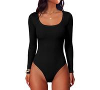 DUOEASE Body Donna Maniche Lunghe Sexy Chic Top Donna Slim Fit Basic | Scollo a U, Maniche Lunghe, A Coste Stretch, Slim Fit, Morbido e Confortevole, Ideale ogni giorno e per look a strati