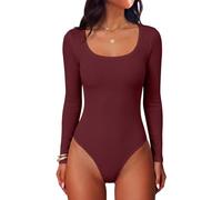 DUOEASE Body Donna Maniche Lunghe Sexy Chic Top Donna Slim Fit Basic | Scollo a U, Maniche Lunghe, A Coste Stretch, Slim Fit, Morbido e Confortevole, Ideale ogni giorno e per look a strati