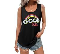 DUOEASE Canotta Donna 2025 Ampia Girocollo Basic Canotta a Costine Top Casual Estiva-GoodVibes2-M