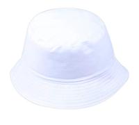 Duohropke Cappello da pescatore, unisex, super confortevole, alla moda, colore puro, pieghevole, da spiaggia, per attività all'aperto, per il tempo libero, bianco, Taglia unica