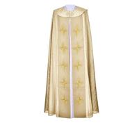 Duohropke Clero Sacerdote Robe per Uomo Cappotti cattolici Celebrant Chasuble Chiesa Padre Senza Maniche Messa Vest Vesti liturgici Sacerdotali Battesimo Comunione Matrimonio Culto, bianco, XL