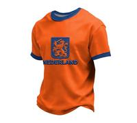 Duohropke Keep Calm and Enjoy The Silence - Maglietta da uomo con scollo rotondo, a maniche corte, con stampa grafica, abbigliamento per ragazzi, casual, per il tempo libero, felpa, 01 arancione., 4XL