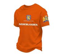 Duohropke Keep Calm and Enjoy The Silence - Maglietta da uomo con scollo rotondo, a maniche corte, con stampa grafica, abbigliamento per ragazzi, casual, per il tempo libero, felpa, 02 arancione., 4XL