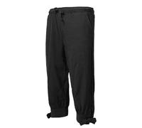Duohropke Pantaloni medievali da uomo, pantaloni da jogging vintage, per il tempo libero con tasche, pantaloni da pirata, costume da cosplay, pantaloni in tessuto gotico, pantaloni estivi a 3/4, Nero