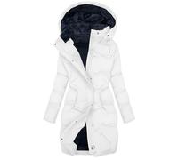 Duohropke Piumino da donna, invernale, varianti di colore, calda giacca trapuntata con tasche, giacca trapuntata in pelliccia sintetica, leggera, per outdoor, tempo libero, escursionismo, giacca per