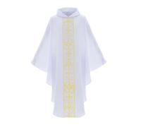 Duohropke Uomo Clero Sacerdote Romano Celebrante Battesimo Costume Vestment Lettino Adulto Chiesa Cattolica Padre Massa Vestiti Vestiti Vestiti Lettere Chiesa Cattolica Padre Sacerdote Casel Robe