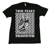 DUOJIMEI David Lynch Twin Peaks Owls Are Not What They Seem Mens Shirt Size S