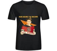 DUOJIMEI Rage Against Machine Evil Empire Tour Pop Mens Crew Neck Cotton Shirts Size S