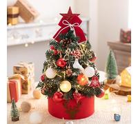 DUOJIN Albero di Natale con Luce LED 45cm Mini Albero di Natale Piccolo Albero di Natale Decorazione di Natale Forniture Fai da te per Tavolo e Ufficio nella Festa di Natale
