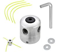 DUOJIN Aluminum Grass Trimmer Head, set di bobine con 4 linee di corda da falciatura, disco di montaggio e chiave inglese, accessorio decespugliatore corda di paglia per decespugliatore di erba