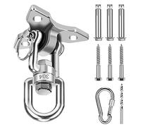 DUOJIN Gancio per Soffitto, Girevole a 360°Ganci di Sospensione capacità Portante 500KG Moschettone Ancoraggio da Parete Kit per Altalena, Amaca, Yoga, Sacco da Boxe