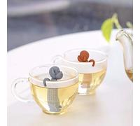 Duokon Colino da tè in Silicone Sfuso Colino da tè 2 Pezzi a Forma di Scimmia Infusore a Foro Fine Resistente Al Calore da 40 a 482 Fahrenheit per Tazza Tazza Teiera Bevitori di