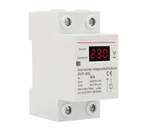 Duokon Dispositivo di Protezione da Sovratensione e Sottotensione 230V 40A a Ripristino Automatico, Modulo con Guida DIN e Indicatori Rosso e Verde per Sicurezza Elettrica
