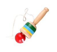 Duokon Giocattolo per l'allenamento della Coordinazione Occhio-mano, Gioco con la Palla in Legno Massello, Gioco Tradizionale con Corde da Pagaia, 3 Focus Sulle abilità per attività dell'asilo