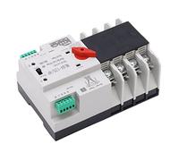 Duokon Interruttore di Trasferimento Automatico a Doppia Alimentazione 4P, Interruttore di Commutazione Generatore Argento PC 50Hz 60Hz 50kA, Trasferimento Automatico per Case, Centri Commerciali,