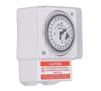 Duokon Interruttore Orario Meccanico, Interruttore Timer 24 Ore Ignifugo per PC, Tipo di Orologio Motore Al Quarzo con Intervallo di 15 Minuti per Illuminazione Industriale Automazione Agricola AC220V