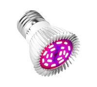 Duokon LED Grow Lights per Piante da Interno Spettro Completo E27 / E14 / GU10 85-265V 18W 18 LED Grow Light Flower Plant Lampadina Crescita (E14)