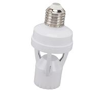 Duokon Presa Luce con Sensore di Movimento, Adattatore Portalampada ABS E27 con Accensione Automatica PIR, Controllo della Luce Attivato Dal Movimento da 100 a 240 V per Portico delle Scale del Garage