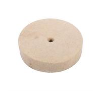 Duokon Ruota in Feltro di Lana - Mola da Banco con Spazzola Pulitrice e Disco Lucidante 100% Nuovo di Zecca, 100x25mm, Beige, 4" Disco Tondo