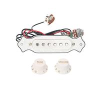 Duokon Set Pickup Per Chitarra, Pickup Bobina In Rame ABS Con Jack Da 6,35 Mm E Manopole Del Tono Del Volume, Suono Più Caldo Attacco Acuti Migliorato, Per Chitarristi Elettrici Acustici Folk (tutto