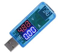 Duokon Tester USB Voltmetro Amperometro LCD, Misuratore di Tensione Corrente USB ABS con Tecnologia SMAT, Precisione da 3,2 A 10 V da 0 A 3 A 0,01, Test di Ricarica Rapida QC2.0 QC3.0 per Tablet