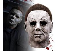 DUOLAM Halloween Michael Myers Masque: Carnaval Movie Killer Effrayant Horreur Cicatrices Latex Masques Adulte Cosplay Costume pour Carnaval Halloween Pâques bal masqué