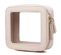 Duolan - Beauty case trasparente da viaggio per cosmetici da viaggio trasparente, C/Beige-2, Mini, Mini trousse trasparente