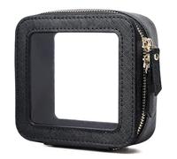 Duolan - Beauty case trasparente da viaggio per cosmetici da viaggio trasparente, Nero , Mini, Piccola trousse trasparente