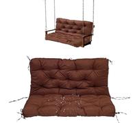DUOLEH Cuscini per panca da interni ed esterni, con schienale, impermeabili per sedia a 2 posti, tappetini per sedia a dondolo, cuscini antiscivolo per mobili da patio, portico, giardino (120 x 100 x