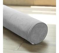 DUOLEH Cuscino cilindrico rotondo con supporto per collo, per divano, letto, auto, cuscino per testiera, ideale per massaggi e yoga, cuscino per bracciolo (50 x 15 cm, grigio chiaro)