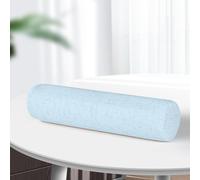 DUOLEH Cuscino cilindrico rotondo per letto, cuscino di supporto per bracciolo lombare rimovibile, cuscino cilindrico per dormire, protezione per comodino (70 x 15 cm, azzurro)
