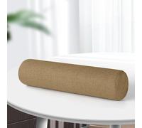 DUOLEH Cuscino cilindrico rotondo per letto, cuscino di supporto per bracciolo lombare rimovibile, cuscino cilindrico per dormire, protezione per comodino (60 x 15 cm, caffè chiaro)