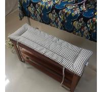 DUOLEH Cuscino per panca da 2 o 3 posti, morbido, per interni, rettangolare, per altalena, amaca o tatami, in cotone, di ricambio per mobili da pavimento, 160 x 35 x 2 cm, motivo 4