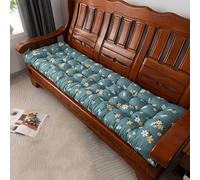 DUOLEH Cuscino per panca per mobili da interni, divano, 2/3 posti, dondolo per veranda, finestra a baia, cuscino per sedia lunga, con laccetti, cuscino di ricambio per divano (150 x 45 x 8 cm, motivo
