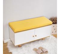 DUOLEH Cuscino per sedia lunga, per panca da interni, a 2/3/4 posti, per panca da pranzo, divano, spessore 5 cm, con rivestimento rimovibile (90 x 30 x 5 cm, giallo)