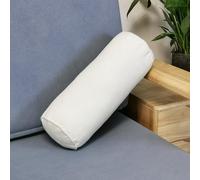 DUOLEH Cuscino rotondo per bracciolo del divano, cuscino rotondo per bracciolo cervicale, cuscino di supporto lombare per schiena, ginocchia, supporto per collo (60 x 15 cm, bianco)