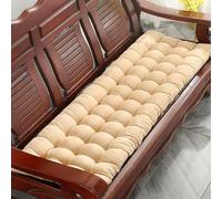 DUOLEH Cuscino spesso per panca a pavimento, cuscino per finestra a golfo, patio, mobili da interni, divano a 1/2/3/4 posti, cuscino lungo, con cinghie (180 x 55 x 8 cm, beige)