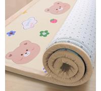 DUOLEH Tappeti morbidi per pavimenti, spessi tatami giapponesi, tappetini per gattonare spesso, antiscivolo, a pelo corto, per soggiorno e camera da letto, non perdono peli (200 x 200 cm, stile 5)